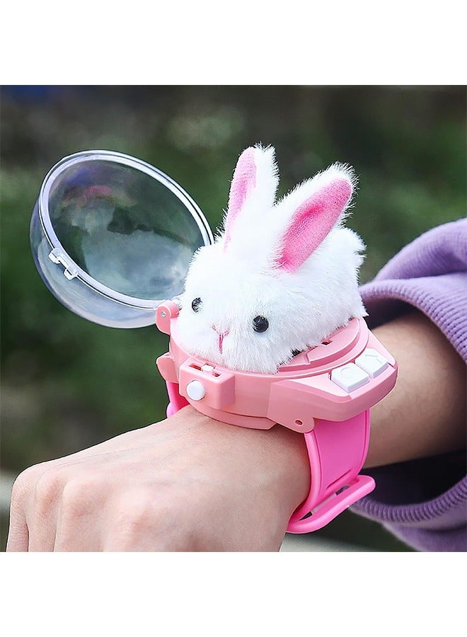 Mini RC Rabbit Hare Car Watch Radio Remote Control Vehicle Animal Toys Plush Bunny Realistic Baby Toddler Kids Birthday Gifts - Image 2