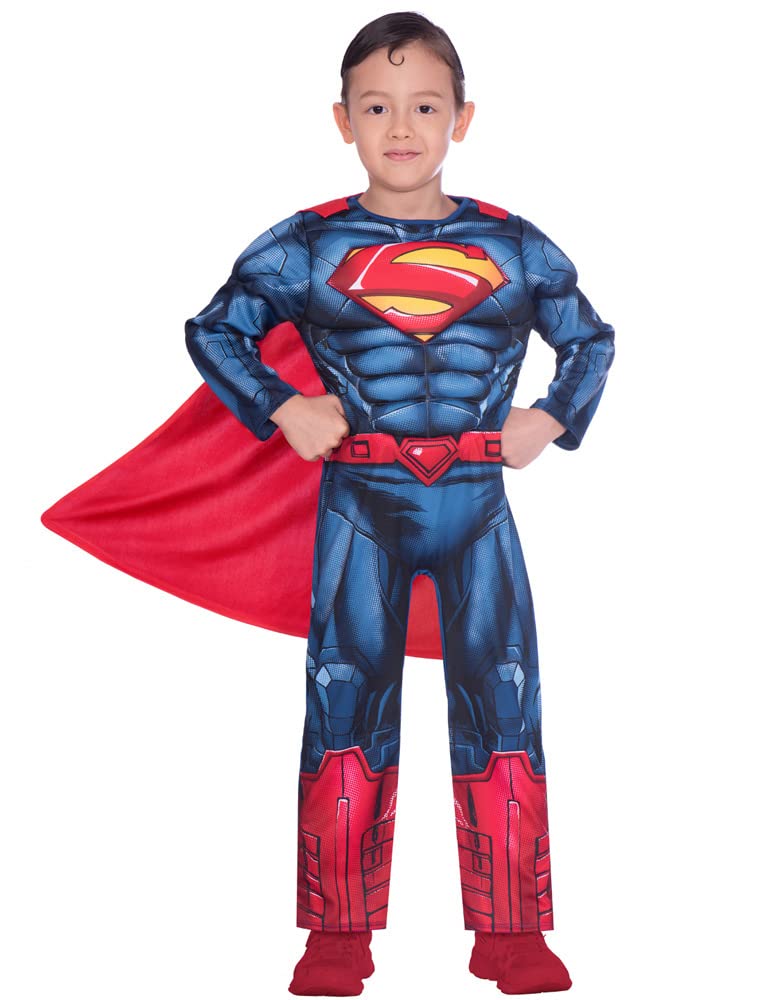 Officially Licensed DC Comics Superman Muscle Chest Costume for Boys - Image 1