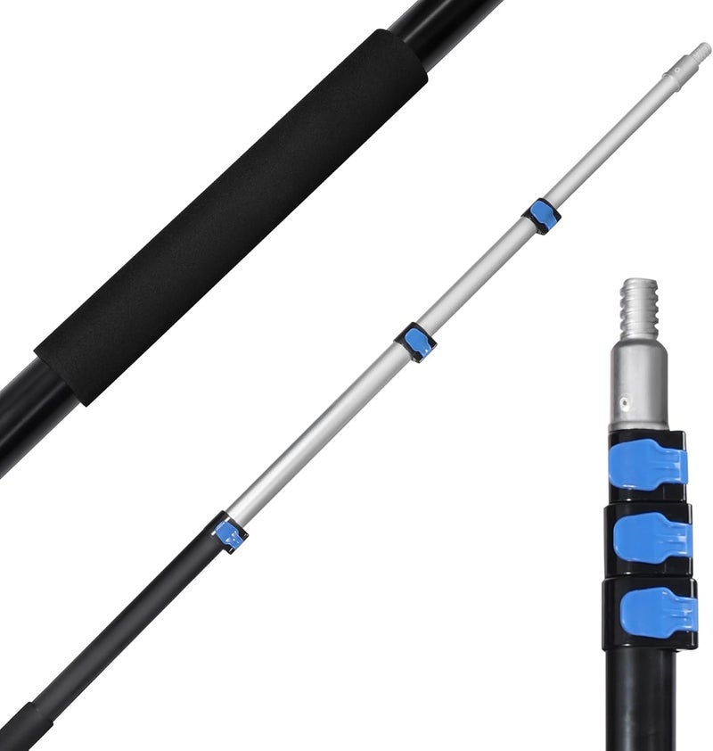 Lineslife Telescoping Pole, 4-12 FT Paint Roller Extension Pole,Multi-Purpose Sturdy Aluminum Alloy with Flip-Lock Design for Windows, Painting, Dusting and Cleaning - Image 1