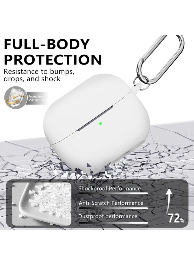 Samsung Galaxy Buds 3 / Buds 3 Pro Protective Case Cover with Cleaner Kit – Soft Silicone with Carabiner - Image 4