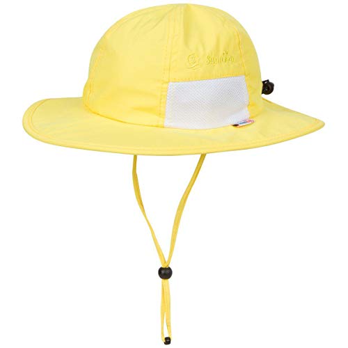 SwimZip Wide Brim Sun Hat | UPF 50+ Protection for Baby, Toddler, and Kids Yellow - Image 1