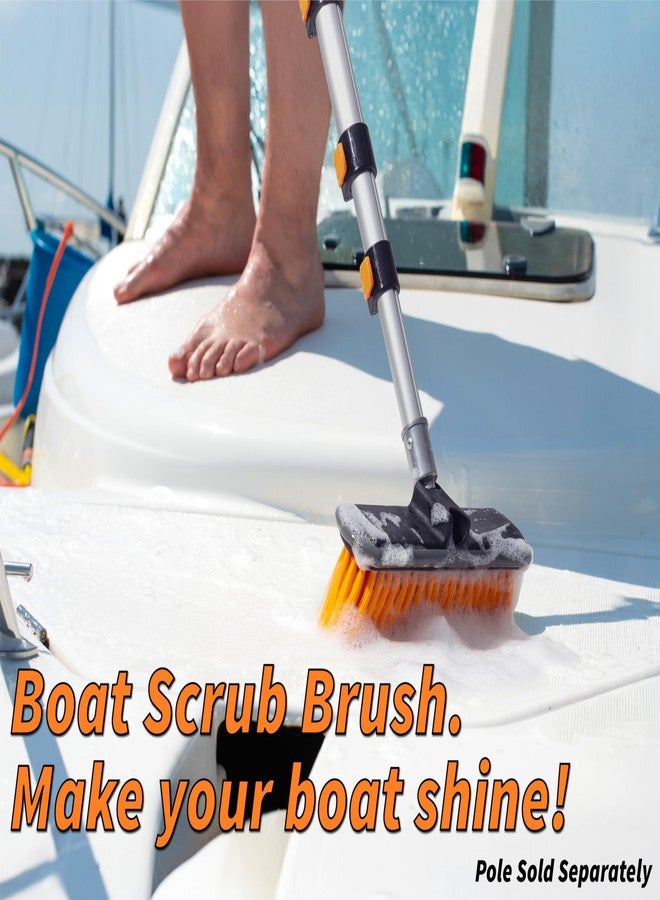 EXTEND-A-REACH Medium Bristle Deck Scrub Brush - Composite Deck Brush Head & Vinyl Siding Brush // Boat Scrub Brush, Roof Brush for Extension Pole // Exterior, Patio & Deck Cleaning Brush (Pole Sold Separately) - Image 4