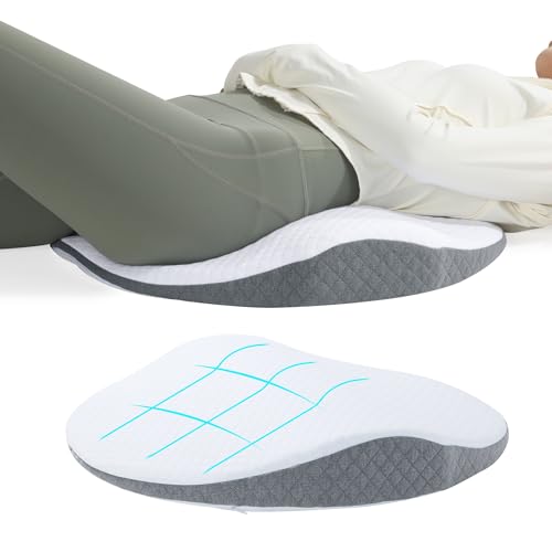 ROYALAY Lumbar Support Pillow for Bed Memory Foam Waist Pillow for Sleeping Ergonomic Wedge Pillow for Back Support Elevated Body Pillow with Removable Cover for Side Back and Stomach Sleepers - Image 1