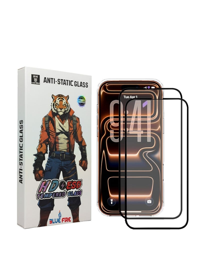 BlueFire 2-Pack Tempered Glass Screen Protector for Apple iPhone 17 Air 5G (2025) – Double Pack, Ultra HD Clarity, Full Glue Adhesive, Edge-to-Edge Coverage, Anti-Scratch, Bubble-Free, Precision-Cut, Enhanced Durability - Image 1