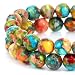 Yolev 47Pcs Jasper Beads Natural Gemstone Beads Imperial Sea Sediment Colorful Round Stone Bead for Jewelry Necklace Bracelet MakingMulticolor F8MM - Image 2