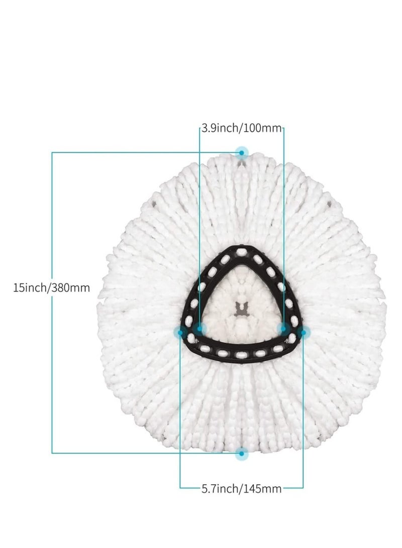 Mop Heads, Spin Mop Replacement Head, 4 Pack Mop Head Refills Mop Head Replacement Floor Cleaning Mop Microfiber Mop Head Refills Easy Cleaning Mop Head Replacement - Image 3