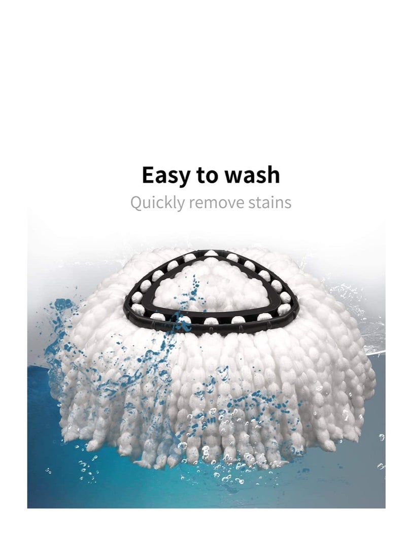 Mop Heads, Spin Mop Replacement Head, 4 Pack Mop Head Refills Mop Head Replacement Floor Cleaning Mop Microfiber Mop Head Refills Easy Cleaning Mop Head Replacement - Image 5