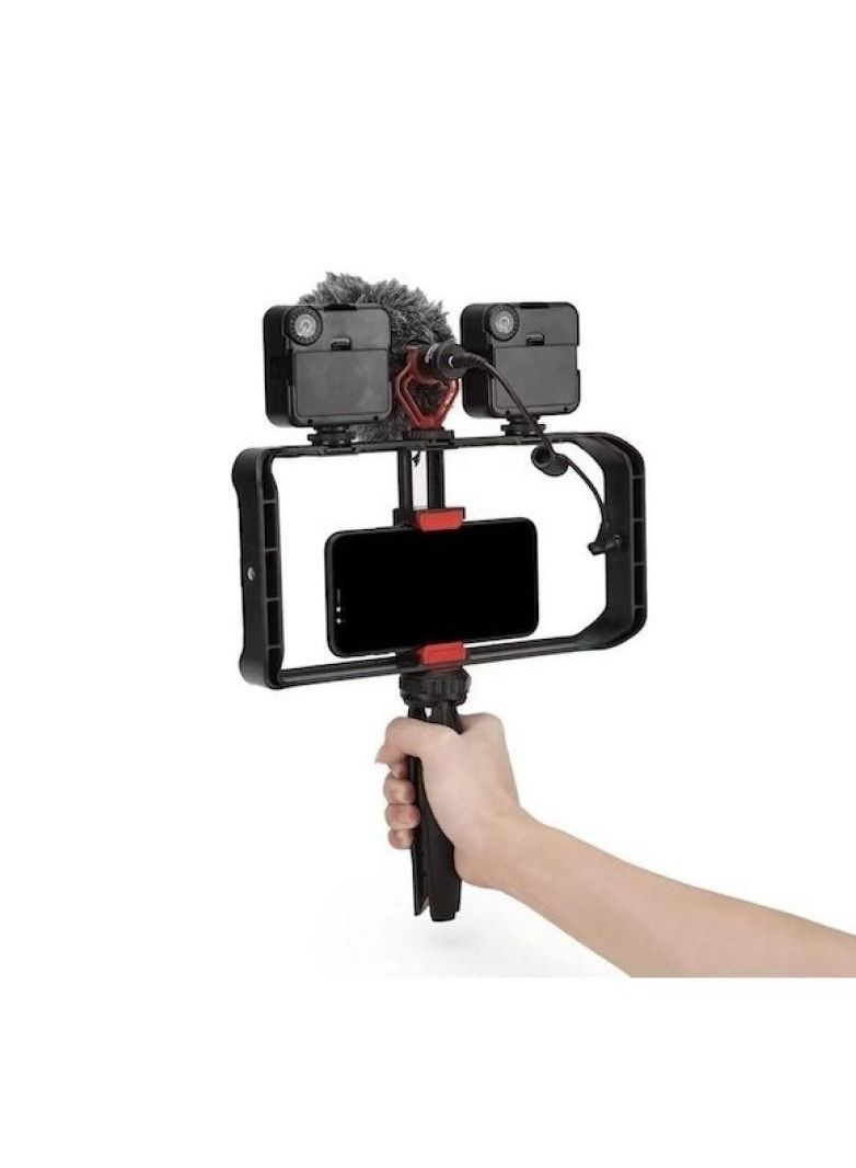 Jmary MT33 Mobile Phone Vlogging Filmmaking Cage Stabilizer with Tripod - Image 3