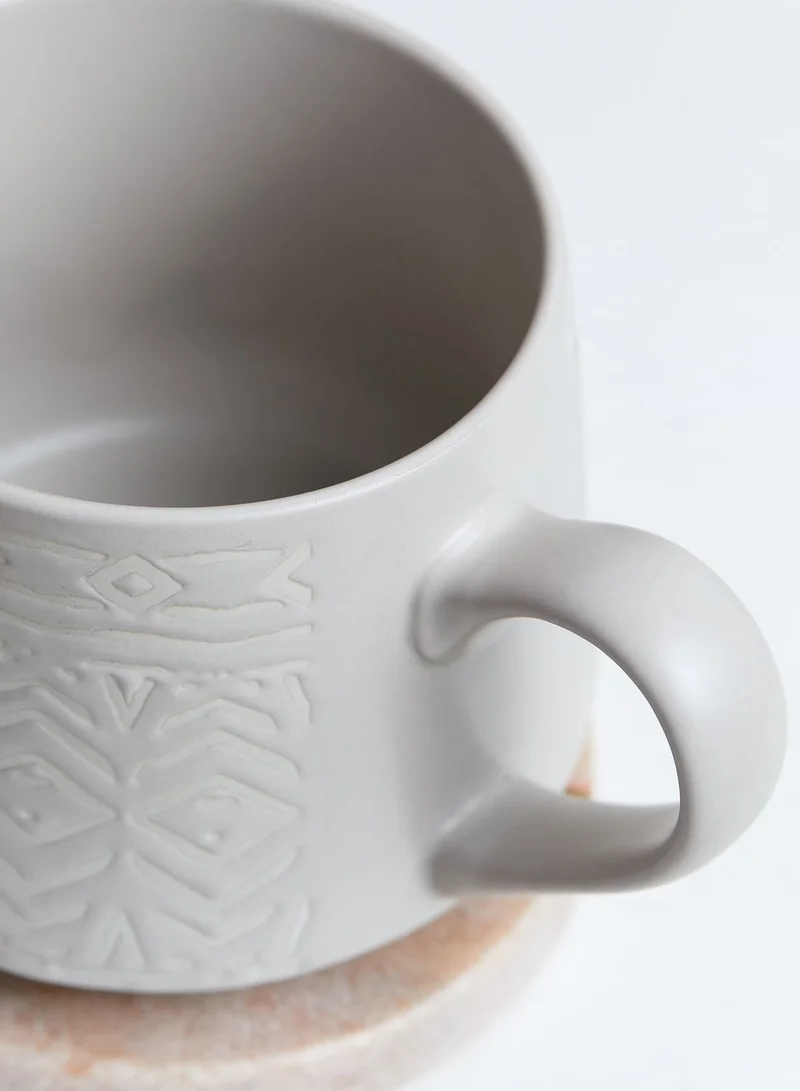 Noire Edit Embossed Geo Mug