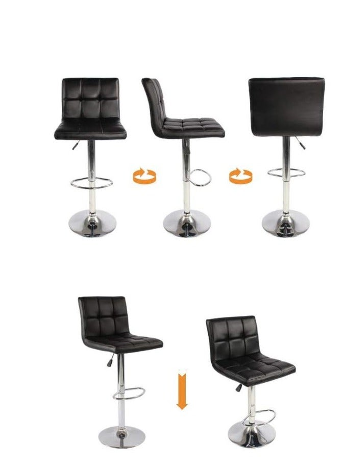 Golden Bar Chairs Bar Stool Swivel Adjustable Leather Barstools Bistro Pub Chair Modern Living Room Bar Furniture  - Image 3