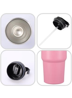 TIGER 900ml Stainless Steel Leak-Proof Travel Tumbler Mug – Double Wall Vacuum Insulated Sipper Bottle with Straw & Lid, Ideal for Car, Office, Travel & Gym (Pink)  - Image 3