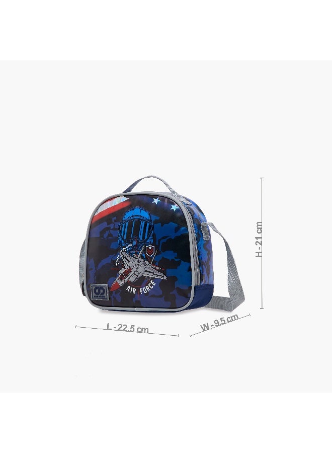sami_studio Lunch Bag-Aviation-Collection-1 Cmprt With Zip- (Polyester ) Multicolor \ 22.5X9.5X21 - Image 2