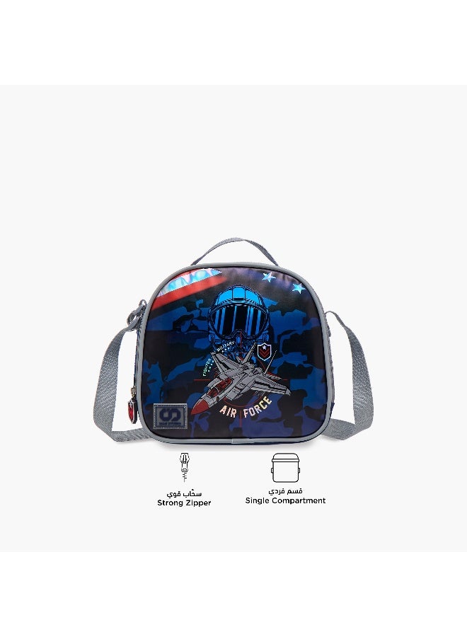 sami_studio Lunch Bag-Aviation-Collection-1 Cmprt With Zip- (Polyester ) Multicolor \ 22.5X9.5X21 - Image 4