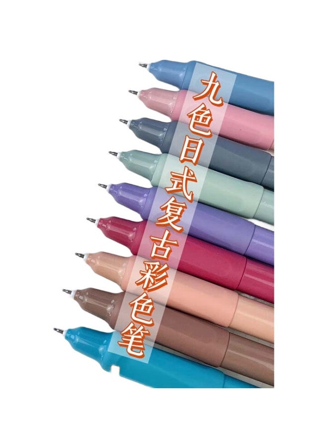 Mule Gel Pens, Stylish Retractable Vintage Colorful 0.5Mm Gourd-Shaped Drawing And Journaling Pens, Highlighters, 3-Pack In Pine Green + Edo Purple + Showa Blue M-8922 - Image 1