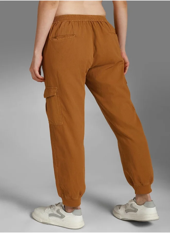 HIGH STAR Women Tan Trousers