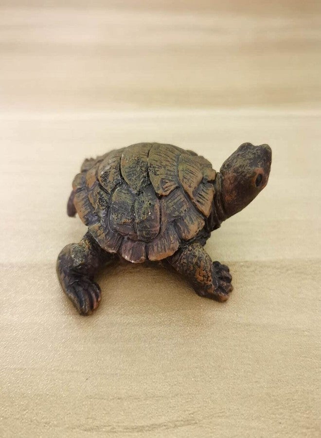 TEAMWILL تمثال سلحفاة خارجي من TEAMWILL، قطعتان، تمثال سلحفاة للحديقة، قطعة ديكور منزلي منحوتة - Image 5