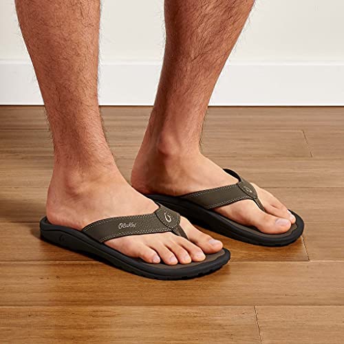 OLUKAI Ohana Men's Beach Sandals, Water Resistant Flip Flops, Arch Support & Comfort Fit, Lightweight & Durable, Enhanced Grip & Traction, Kona/Kona, 9 - Image 5