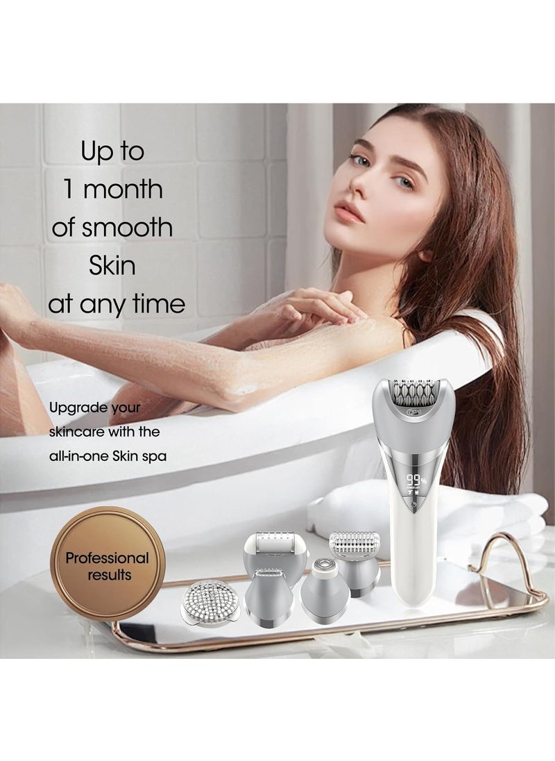 7 in 1 Epilator, Hair Removal for Women, Shaver, Bikini, Face Razor, Facial Brush, Face Massage and Body Exfoliator, IPX6 Waterproof Painless Lady Shaver Wet & Dry, 2 Speeds - pzsku/ZFC1A99D65200C3E21B95Z/45/_/1739172926/bceca902-a9b7-48f6-8306-d606dd8bfc22