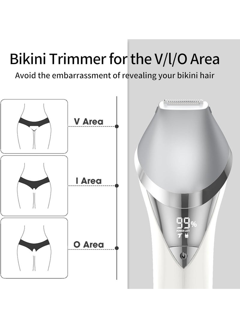 7 in 1 Epilator, Hair Removal for Women, Shaver, Bikini, Face Razor, Facial Brush, Face Massage and Body Exfoliator, IPX6 Waterproof Painless Lady Shaver Wet & Dry, 2 Speeds - Image 4