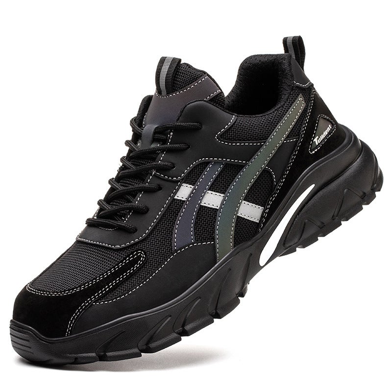 Winter Labor Protection Shoes For Men, Anti-Smash, Anti-Puncture, Lightweight, Breathable, Wear-Resistant, Work Insulation, Construction Site Safety Shoes, Fleece-Lined Cotton Shoes - Image 1