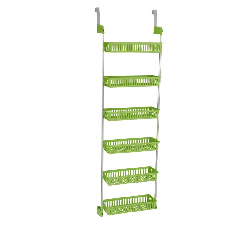 Household Essentials 6Tier Basket OverTheDoor Organizer Lime