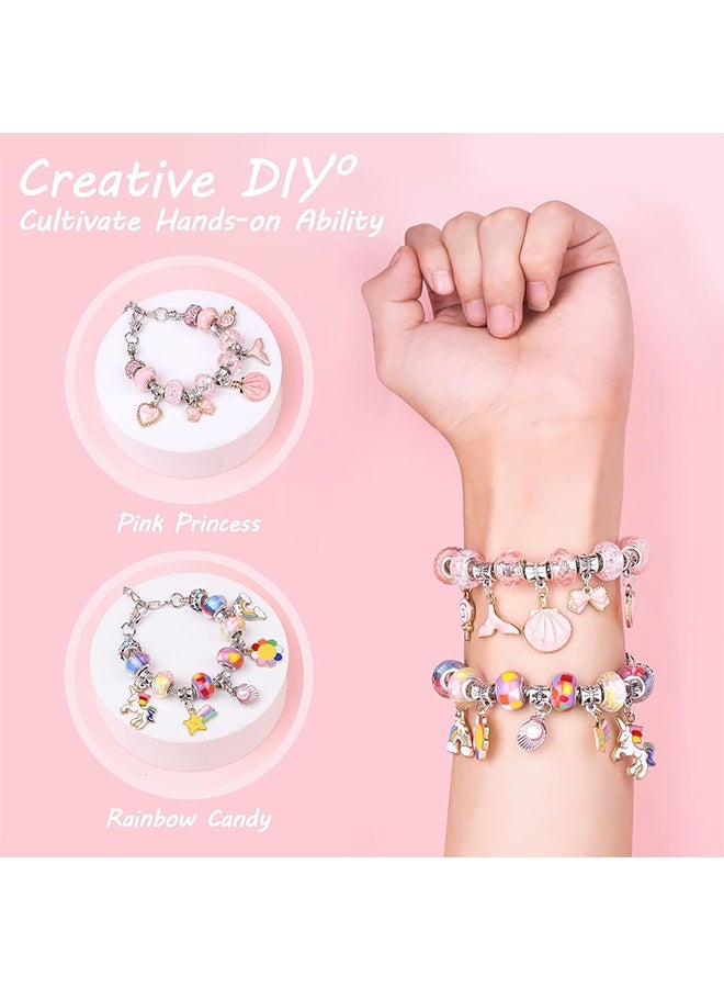 66-Piece Set DIY Beaded Bracelet Making Kit, Jewelry Gift Box, Adjustable Personalized Bracelet, Children Jewelry Gift Set for Girls - Image 3