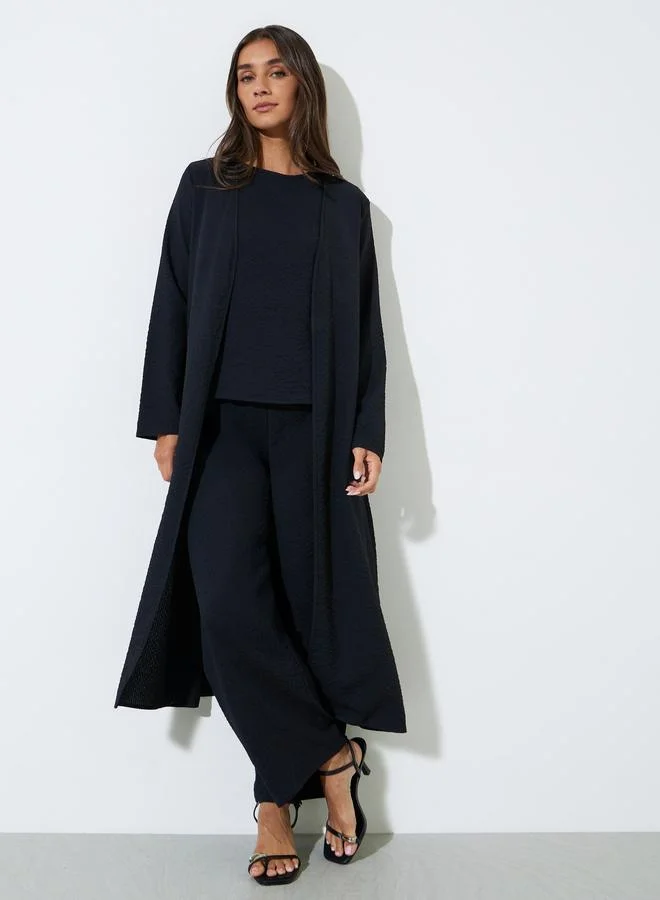 Styli Pack of 3 - Black Kimono, Top and Trousers Co-ord Set