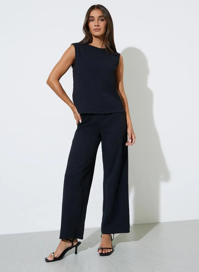 Styli  Pack of 3 - Black Kimono, Top and Trousers Co-ord Set for Women | Best Price UAE