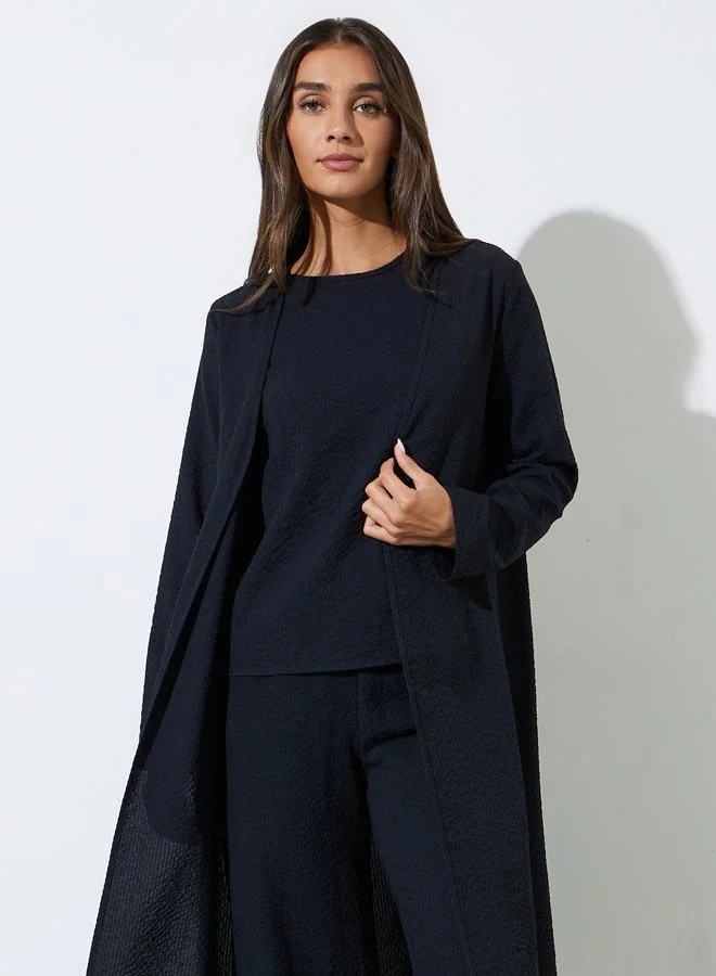 Styli  Pack of 3 - Black Kimono, Top and Trousers Co-ord Set for Women | Best Price UAE