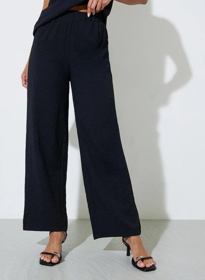 Styli  Pack of 3 - Black Kimono, Top and Trousers Co-ord Set for Women | Best Price UAE