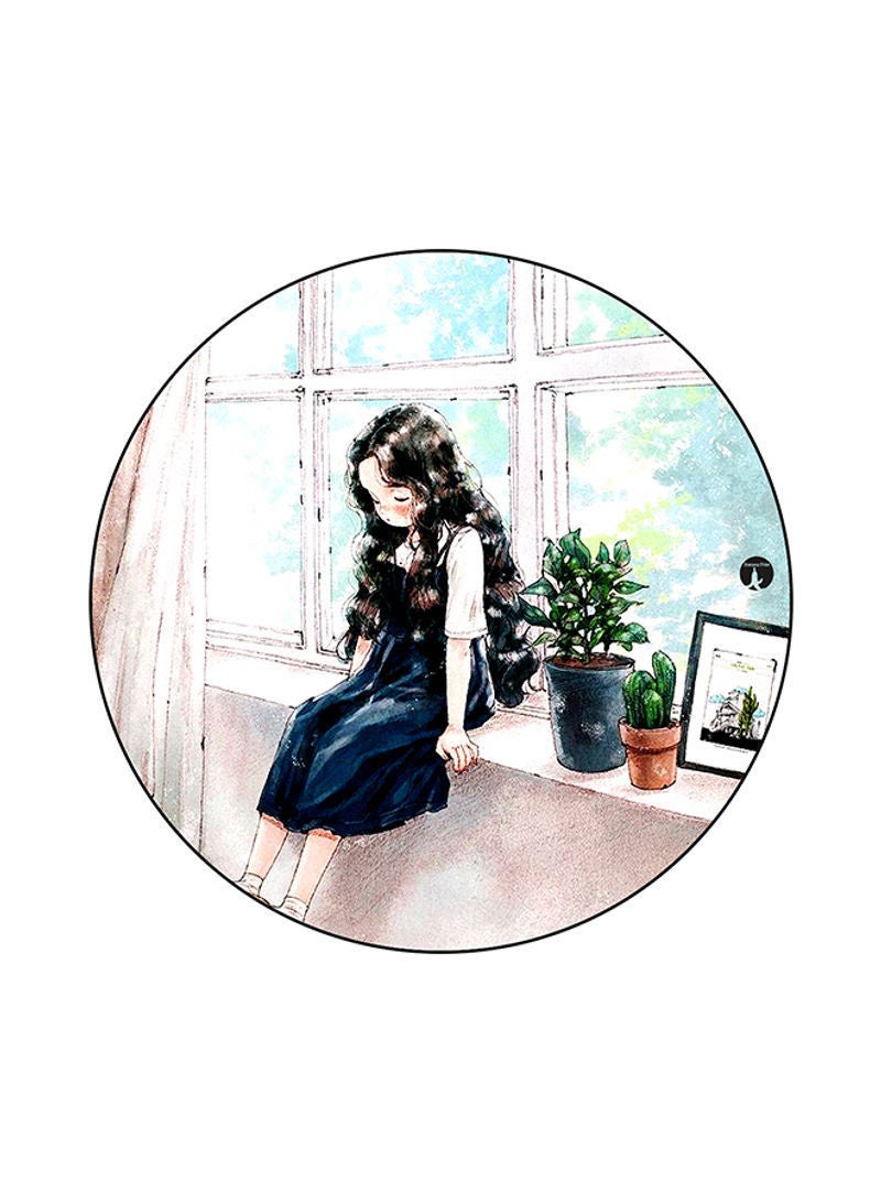 Girl Printed Mouse Pad multicolour