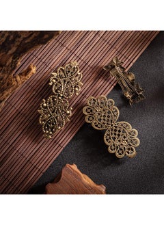 Geyoga 6 Pieces Vintage Hair Barrettes/ Clips For Women Retro French Flower Metal Bronze Girl Hair Styling Pins/ Accessories  - Image 4