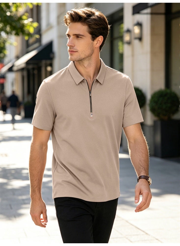 Men's Quick Dry T Shirt Breathable Athletic Workout Shirt Sport Short Sleeve Top - Image 4