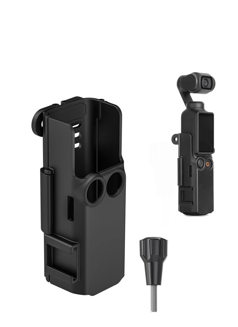 Sunnylife Camera Mount Stand Extension Adapter for DJI Osmo Pocket 3 Case Holder  Protective Cage Cold Shoe Light Microphone Tripod Mount Bracket Holder Backpack Clip Bike Clamp Handle Frame Accessories for Osmo Pocket 3  - Image 1