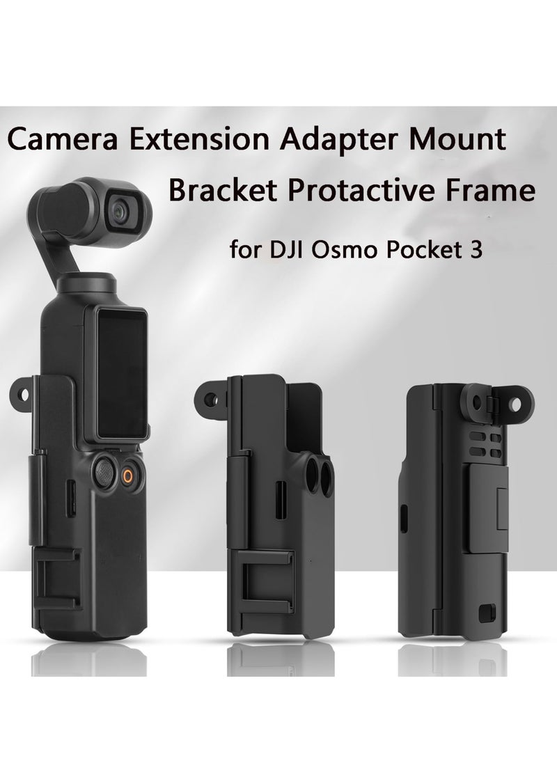 Sunnylife Camera Mount Stand Extension Adapter for DJI Osmo Pocket 3 Case Holder  Protective Cage Cold Shoe Light Microphone Tripod Mount Bracket Holder Backpack Clip Bike Clamp Handle Frame Accessories for Osmo Pocket 3  - Image 2