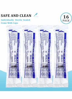 SYOSI 20ml Plastic Syringe, Large Syringes Tools for Liquid, Sterile and Individually Sealed for Measuring, Watering, Refilling, Feeding Pets, Scientific Labs, Oil or Glue Applicator, 16 Pack  - Image 2