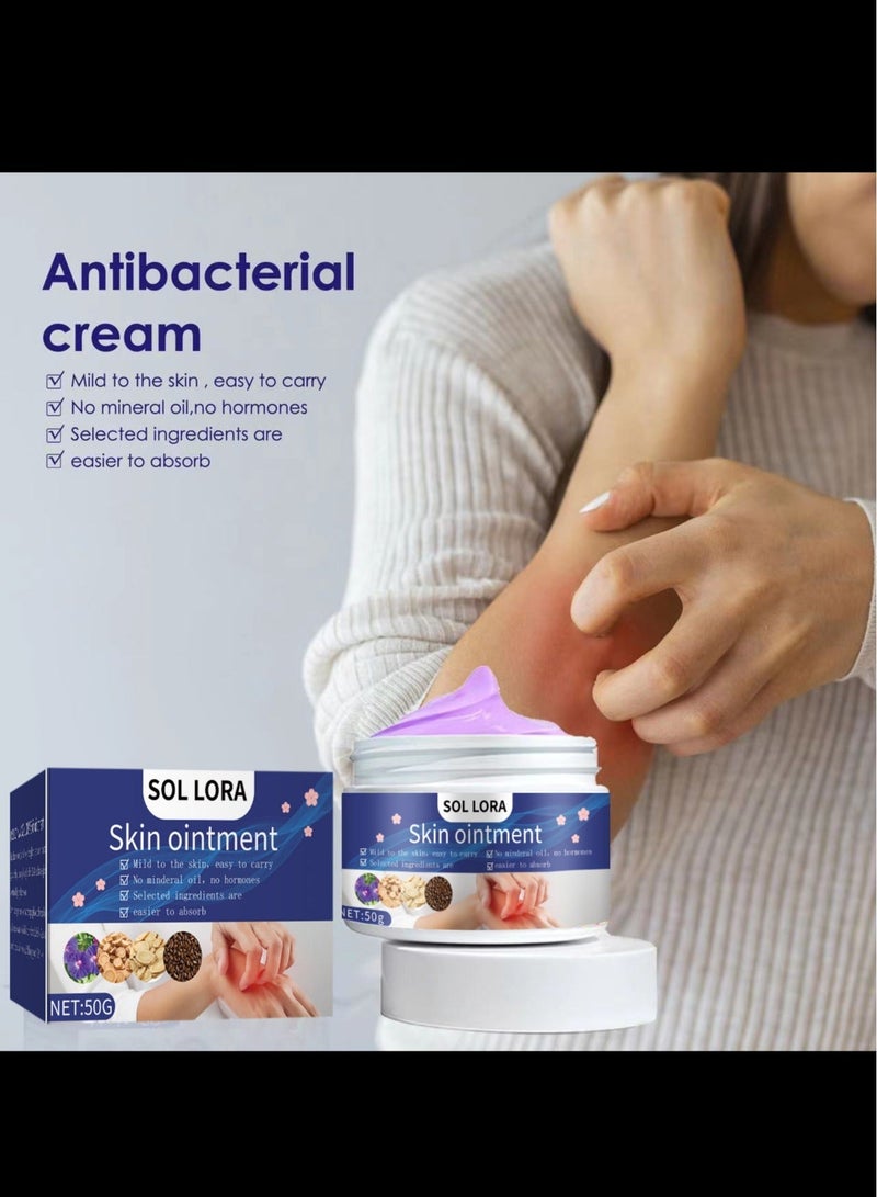 SOL LORA Skin Itch Relief Cream Antibacterial Topical Insect Bites Itchy Skin 50g - Image 5