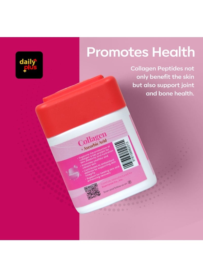 Daily Plus Collagen + Ascorbic Acid Supplement 500mg – 60 Capsules for Skin, Hair, Nails, Joint & Collagen Support - Image 5