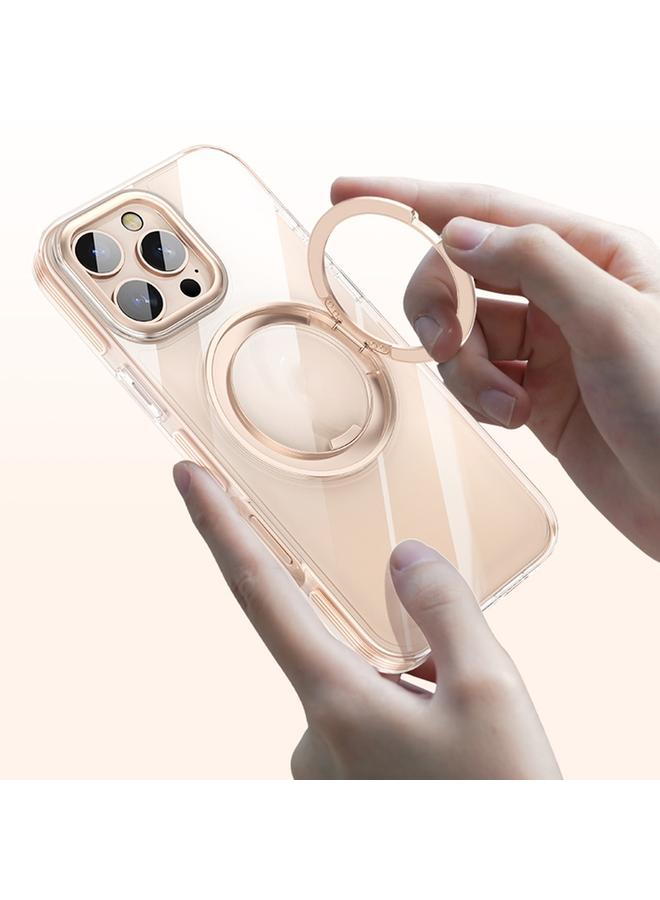 S-TOP Case For iPhone 16 Pro Max Gear Plating PC 360 Ring Holder Magsafe Phone Case - Image 3