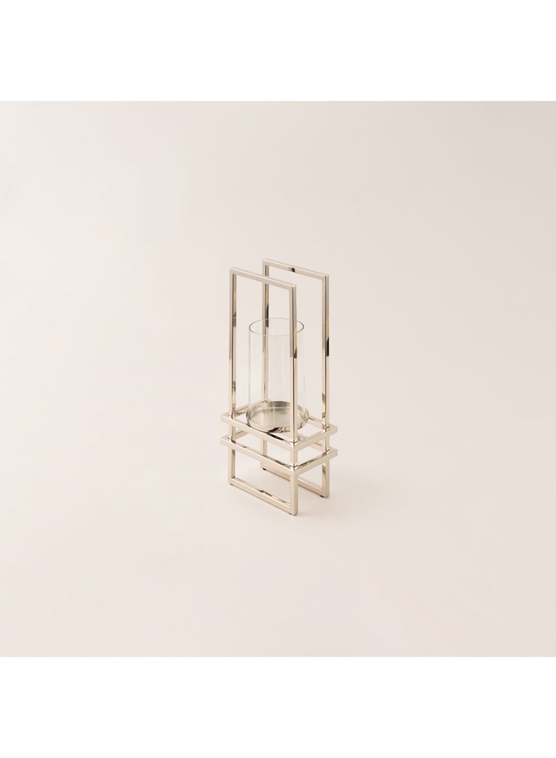 هومز فانوس من الستانلس ستيل الفضي 18*11*36 سم - Image 1