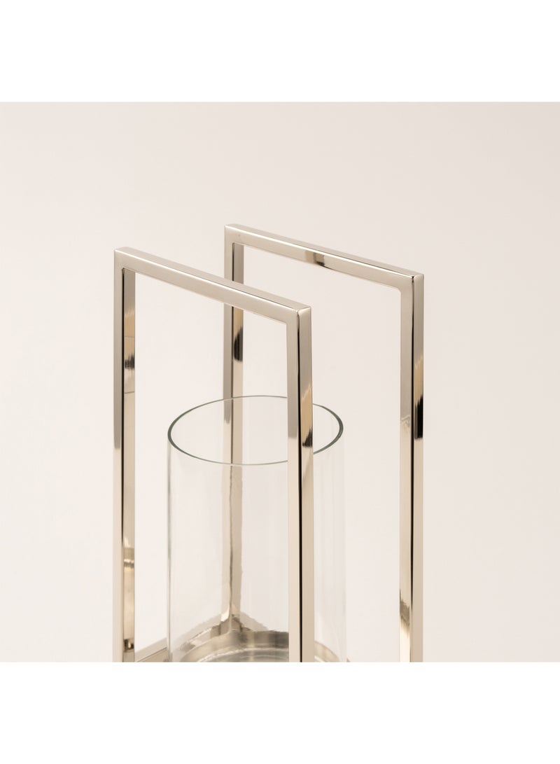 هومز فانوس من الستانلس ستيل الفضي 18*11*36 سم - Image 3