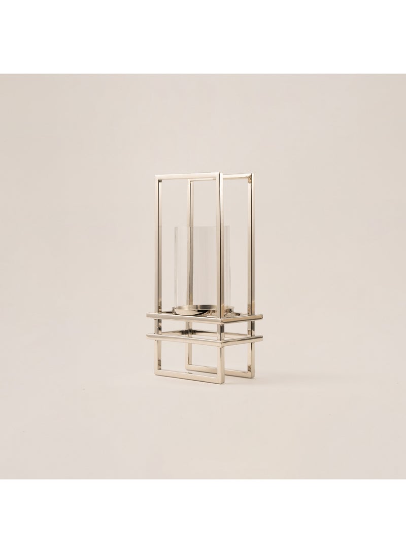 هومز فانوس من الستانلس ستيل الفضي 18*11*36 سم - Image 2