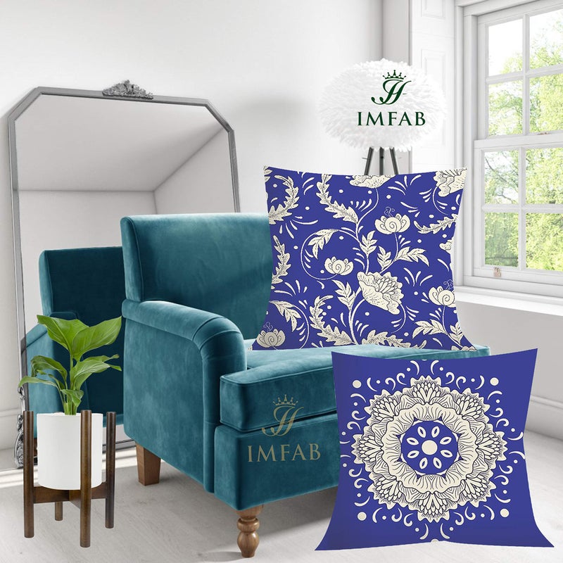 IM FAB IMFAB Digital Printed Canvas Cotton Cushion Covers 24X24 inches (Set of 2 pcs) - Image 4