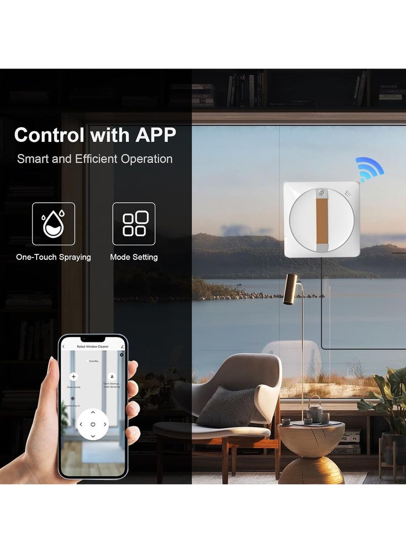 Window Cleaning Robot - Dual Water Spray, Remote Control, High Suction Power, Wet/Dry Cleaning, Indoor/Outdoor Use, Perfect for High-Rise Windows, Tiles, and Glass Doors  - Image 5