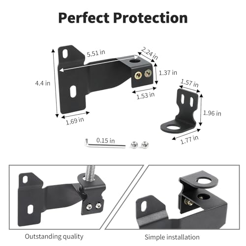 JWWY for RAM Tailgate Antenna Mount Rear Door Antenna Bracket Holder Stand Fit for 2018-2024+Dodge RAM Exterior Accessories Black Left - Image 5