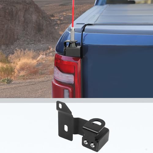 JWWY for RAM Tailgate Antenna Mount Rear Door Antenna Bracket Holder Stand Fit for 2018-2024+Dodge RAM Exterior Accessories Black Left - Image 1