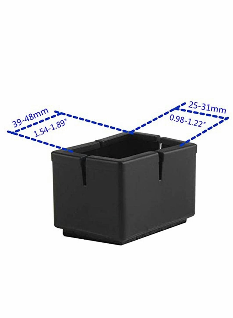 Y&D Furniture Chair Leg Caps 16pcs Silicone Table Foot Cover Hardwood Floor Protector with Felt Suitable Square 25-31mm * 39-48mm - Image 3