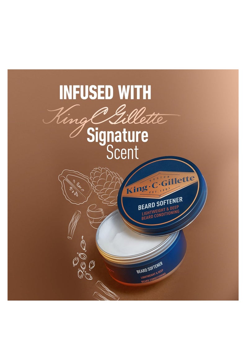 King C. Gillette King C. Gillette Soft Beard Balm, Deep Conditioning with Cocoa Butter, Argan Oil and Shea Butter  - Image 2