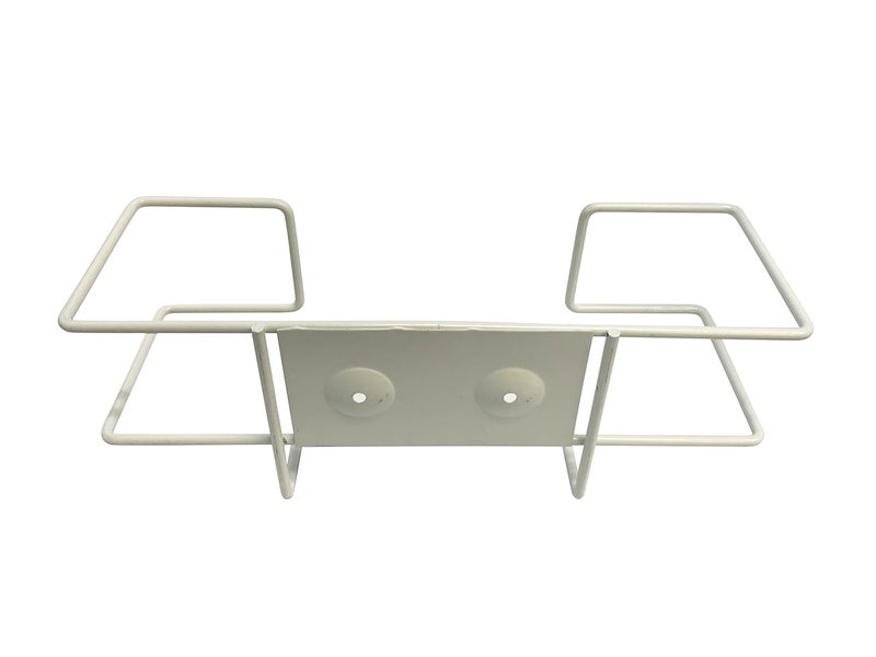 KingSeal 1 Each | Disposable Glove or Tissue Box Holder, Wire Rack, Wall Mounted Universal Box Holders, for Larger Sized Single Boxes, White - 1 Glove Box Holder - Image 3
