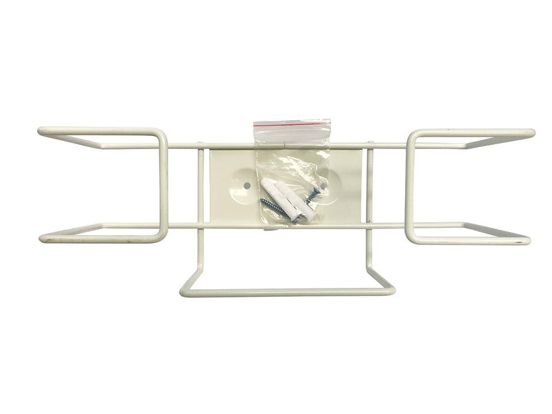 KingSeal 1 Each | Disposable Glove or Tissue Box Holder, Wire Rack, Wall Mounted Universal Box Holders, for Larger Sized Single Boxes, White - 1 Glove Box Holder - Image 2